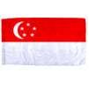 Singapore Flag w/pole hem, 5x8', Nylon