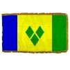 St. Vincent/Grenadines Frg w/pole hem, 2x3', Nylon