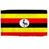 Uganda Flag w/pole hem, 2x3', Nylon