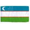 Uzbekistan Flag w/pole hem, 4x6', Nylon