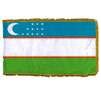 Uzbekistan Flag Frg w/pole hem, 2x3', Nylon