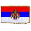 Serbia Flag w/Seal Frg w/pole hem, 2x3', Nylon