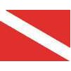 Skin Diver Flag, 12x18", Nylon