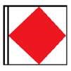 Int. Code/Signal-F w/grommets, 1.5x2', Nylon