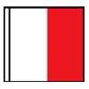 Int. Code/Signal-H w/grommets, 1.5x2', Nylon