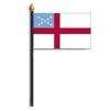 Episcopal Flag on Staff, 8x12", Polyester