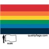 Rainbow Flag, 5x8', Nylon