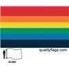 Rainbow Flag, 6x10', Nylon