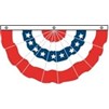 Pleated US Fan W/Stars, 3x6', Nylon Printed