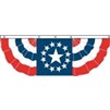 Pleated US Fan Drape/Stars, 3x9', Nylon