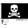Jolly Roger Flag, 4x6', Nylon