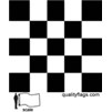 Black & White Checkered Flag, 5x8', Nylon