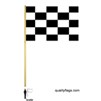 End/Race Flag on Staff, 24x30", Nylon Sewn