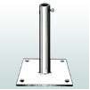 Vertical Flagpole Holder, 1 3/8" Dia, Metal