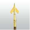 Army Spear Pole Ornament w/Ferrule, 8", Gold