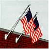 Outrigger Wall Flagpole Set, 6', Aluminum