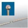 Marching Band Pole w/Adptr, 6'-2 pc, Alum Gold