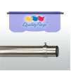 Parade Banner Pole w/Cap, 6'-1 pc, Alum Slvr