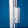 Cleat Cover w/Padlock, 4-12" Dia, Alum Silver