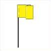 Flag Marker on Wire Yellow-100 ct, 4x5"x21", Plastic