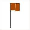 Flag Marker on Wire Brown-100 ct, 4x5"x21", Plastic