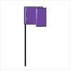 Flag Marker on Wire Purple-100 ct, 4x5"x21", Plastic