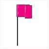 Flag Marker on Wire Pink-100 ct, 4x5"x21", Plastic