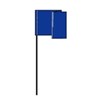 Flag Marker on Wire Blue-100 ct, 4x5"x36", Plastic