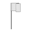 Flag Marker on Wire Silver-100 ct, 4x5"x36", Plastic
