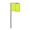 Flag Marker on Wire Lime-100 ct, 4x5"x36", Plastic