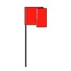 Flag Marker on Wire Red-100 ct, 5x8"x36", Plastic