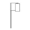Flag Marker on Wire White-100 ct, 5x8"x36", Plastic