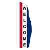 Feather Banner Welcome Red/White/Blue, 12'x26", Nylon
