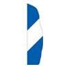 Feather Banner Diagonal Royal Blue and White, 12'x26", Nylon