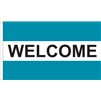 Welcome Turquoise Flag, 3x5', Nylon