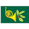 Holiday Horn Flag, 3x5', Nylon