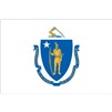 Massachusetts State Flag, 12x18", Nylon